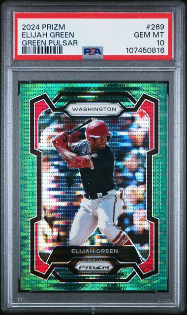 2024 Panini Prizm Elijah Green #269 (Green Pulsar) Gem Mt 10 front