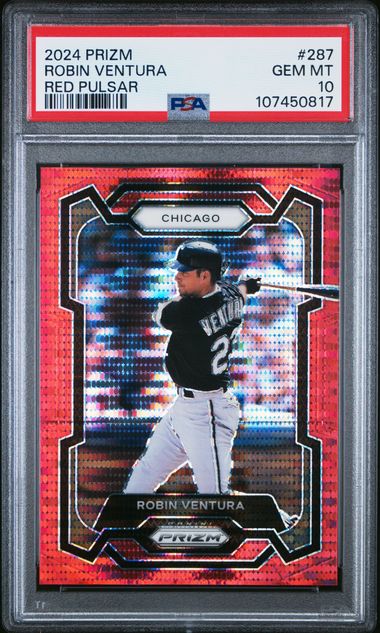 2024 Panini Prizm Robin Ventura #287 (Red Pulsar) Gem Mt 10 front