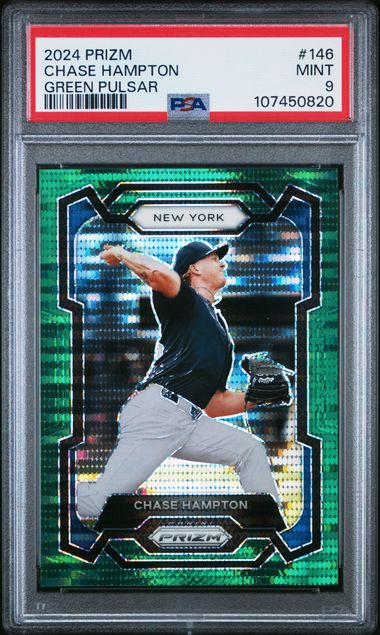 2024 Panini Prizm Chase Hampton #146 (Green Pulsar) Mint 9 front
