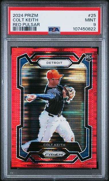 2024 Panini Prizm Colt Keith #25 (Red Pulsar) Mint 9 front