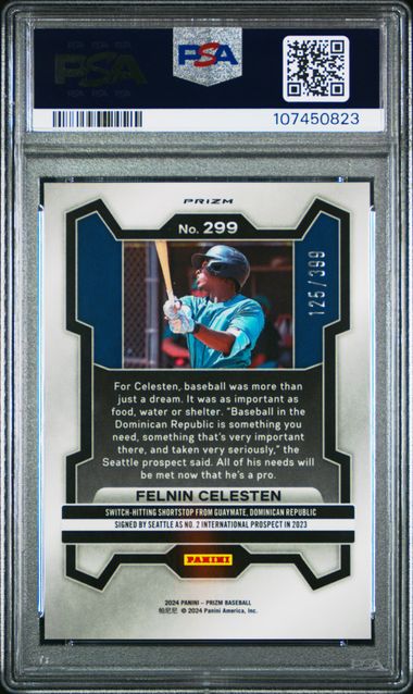 2024 Panini Prizm Felnin Celesten #299 (Red Pulsar) Mint 9 back