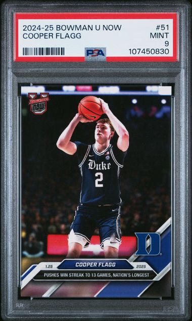 2024-25 Bowman U Now Cooper Flagg #51 Mint 9 front