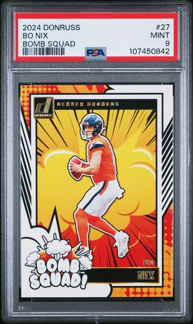 2024 Panini Donruss Bomb Squad Bo Nix #27 Mint 9 front