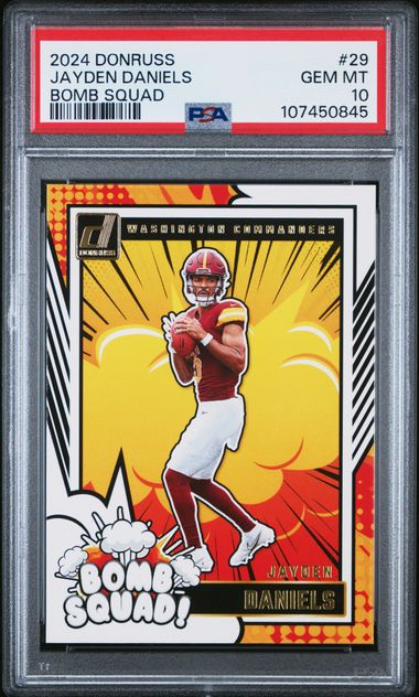 2024 Panini Donruss Bomb Squad Jayden Daniels #29 Gem Mt 10 front