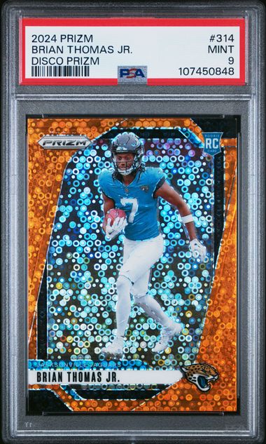 2024 Panini Prizm Brian Thomas Jr. #314 (Disco Prizm) Mint 9 front