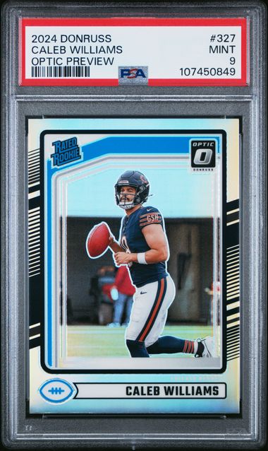 2024 Panini Donruss Caleb Williams #327 (Optic Preview) Mint 9 front