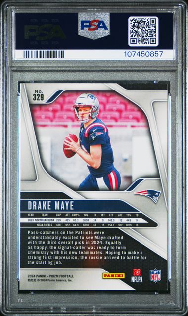 2024 Panini Prizm Drake Maye #329 Mint 9 back