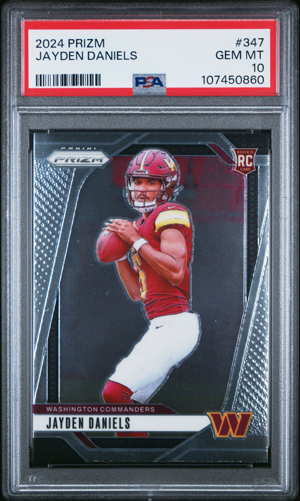 2024 Panini Prizm Jayden Daniels #347 Gem Mt 10 front