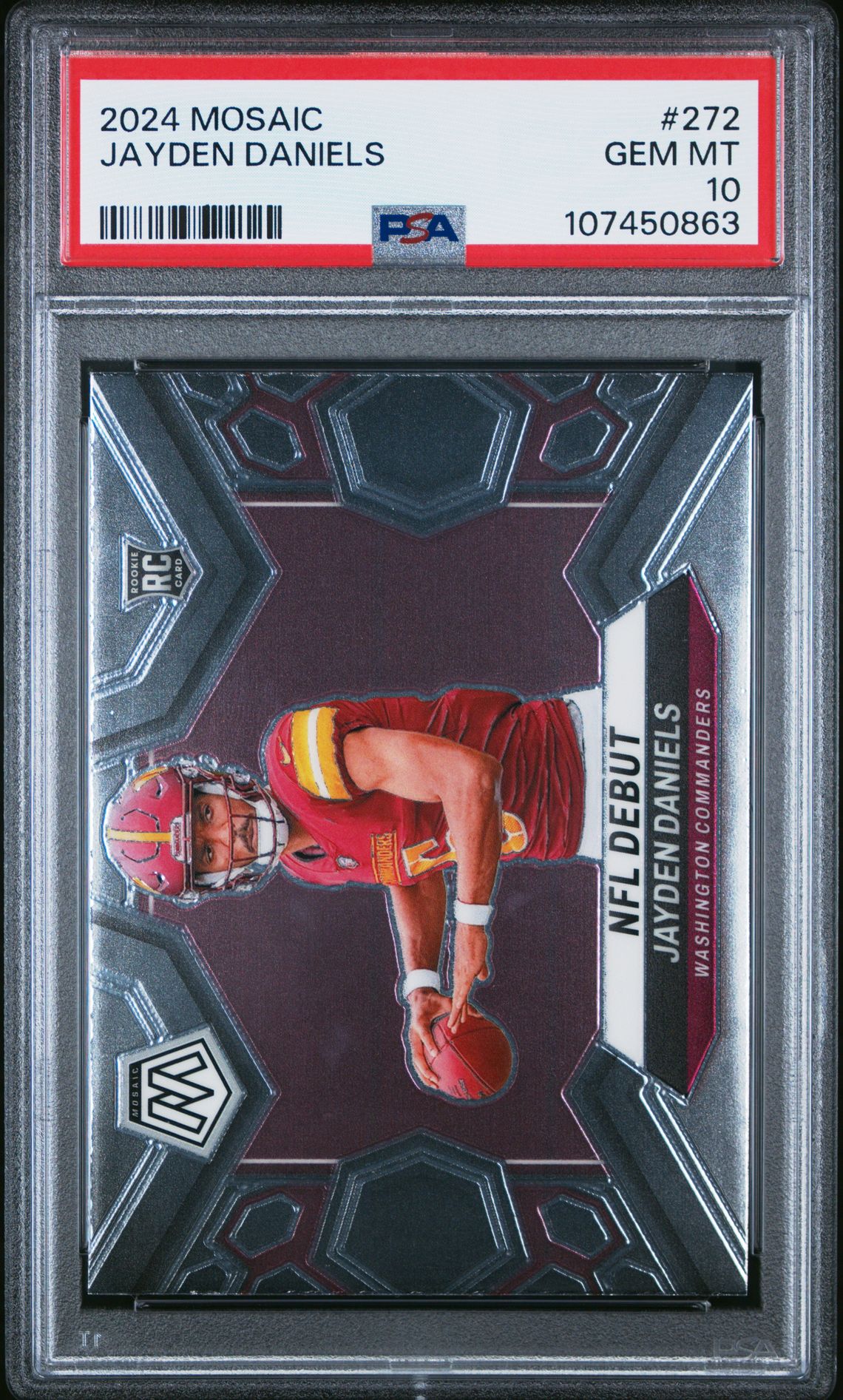 2024 Panini Mosaic Jayden Daniels #272 Gem Mt 10 front