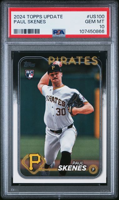 2024 Topps Update Paul Skenes #Us100 Gem Mt 10 front