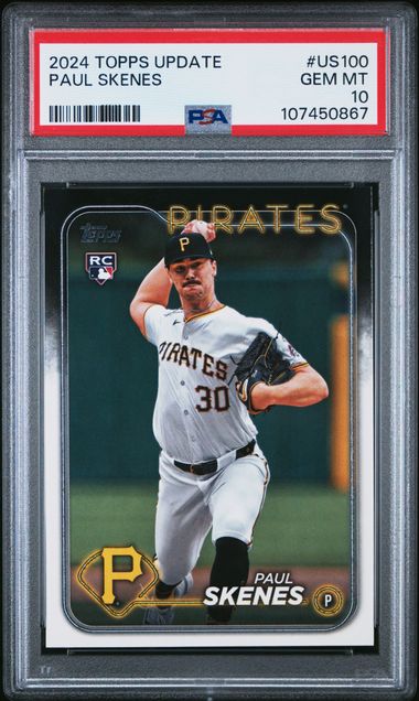 2024 Topps Update Paul Skenes #Us100 Gem Mt 10 front