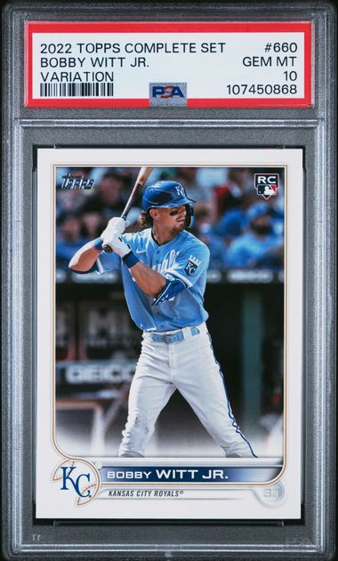 2022 Topps Complete Set Bobby Witt Jr. #660 (Variation) Gem Mt 10 front