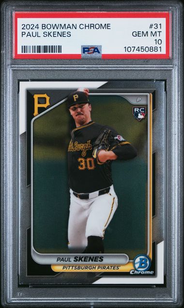 2024 Bowman Chrome Paul Skenes #31 Gem Mt 10 front