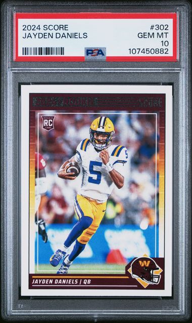 2024 Panini Score Jayden Daniels #302 Gem Mt 10 front