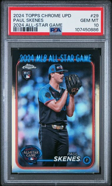 2024 Topps Chrome Update 2024 All-Star Game Chrome Paul Skenes #29 Gem Mt 10 front