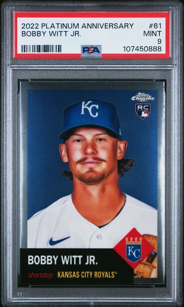 2022 Topps Chrome Platinum Anniversary Bobby Witt Jr. #61 Mint 9 front