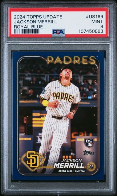 2024 Topps Update Jackson Merrill #Us169 (Royal Blue) Mint 9 front