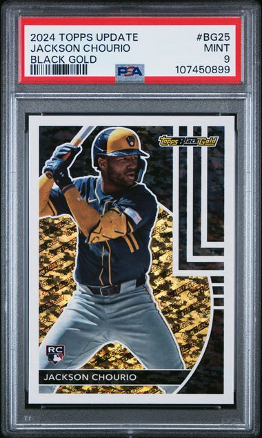 2024 Topps Update Topps Black Gold Jackson Chourio #Bg25 Mint 9 front