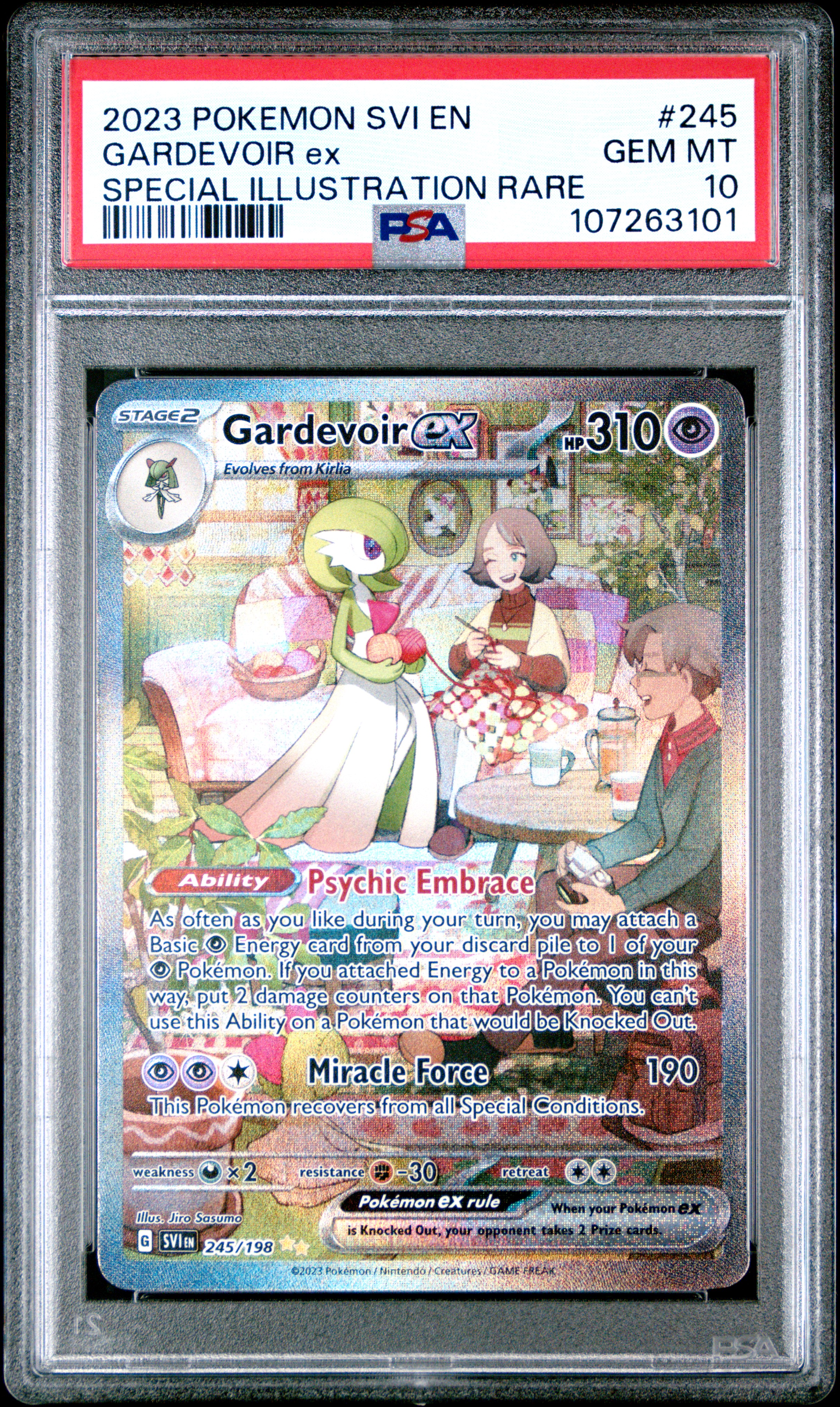 2023 Pokemon Svi En-Scarlet & Violet Gardevoir Ex #245 (Special Illustration Rare) Gem Mt 10 back