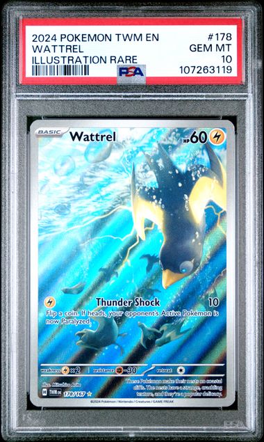 2024 Pokemon Twm En-Twilight Masquerade Wattrel #178 (Illustration Rare) Gem Mt 10 back
