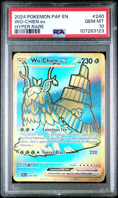 2024 Pokemon Paf En-Paldean Fates Wo-Chien Ex #240 (Hyper Rare) Gem Mt 10 back