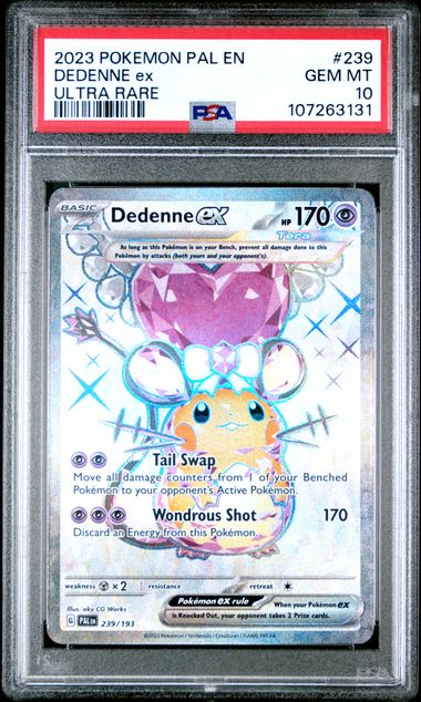 2023 Pokemon Pal En-Paldea Evolved Dedenne Ex #239 (Ultra Rare) Gem Mt 10 front