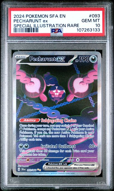 2024 Pokemon Sfa En-Shrouded Fable Pecharunt Ex #093 (Special Illustration Rare) Gem Mt 10 front