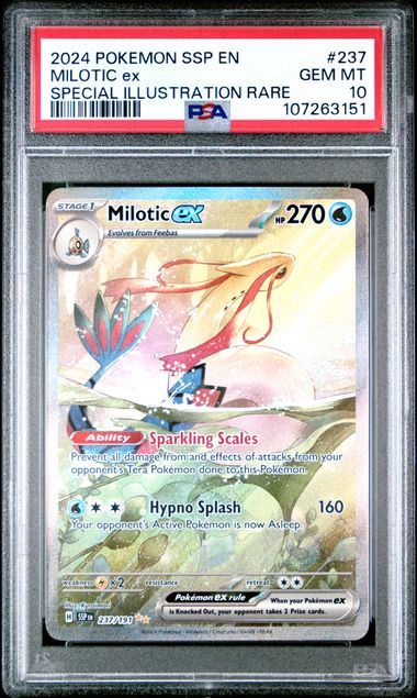 2024 Pokemon Ssp En-Surging Sparks Milotic Ex #237 (Special Illustration Rare) Gem Mt 10 front