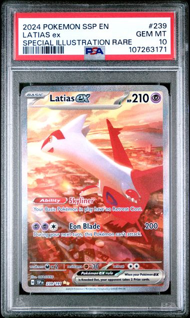 2024 Pokemon Ssp En-Surging Sparks Latias Ex #239 (Special Illustration Rare) Gem Mt 10 front