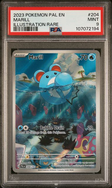 2023 Pokemon Pal En-Paldea Evolved Marill #204 (Illustration Rare) Mint 9 front