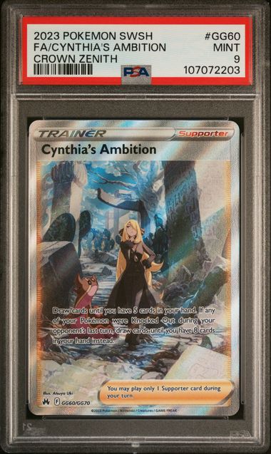 2023 Pokemon Sword And Shield Crown Zenith Fa/Cynthia's Ambition #Gg60 (Crown Zenith) Mint 9 front
