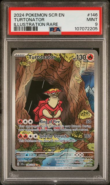 2024 Pokemon Scr En-Stellar Crown Turtonator #146 (Illustration Rare) Mint 9 front