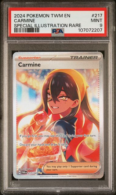 2024 Pokemon Twm En-Twilight Masquerade Carmine #217 (Special Illustration Rare) Mint 9 front