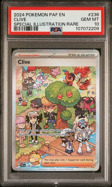2024 Pokemon Paf En-Paldean Fates Clive #236 (Special Illustration Rare) Gem Mt 10 front
