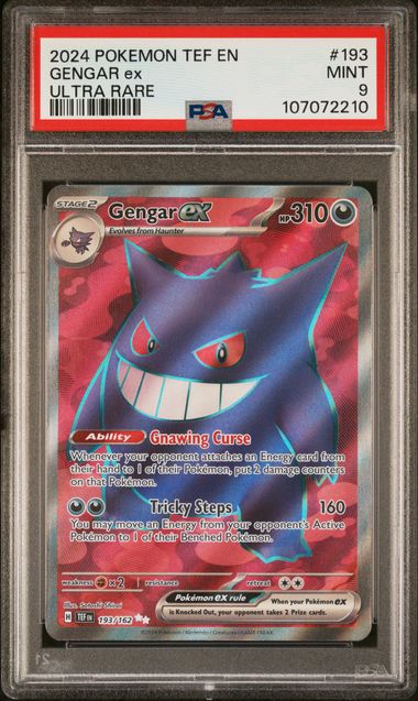 2024 Pokemon Tef En-Temporal Forces Gengar Ex #193 (Ultra Rare) Mint 9 front
