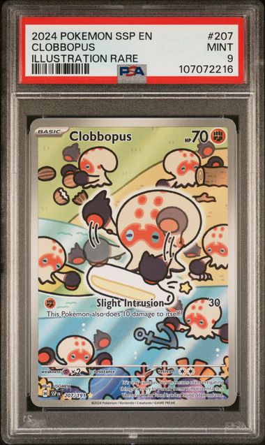 2024 Pokemon Ssp En-Surging Sparks Clobbopus #207 (Illustration Rare) Mint 9 front