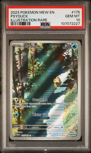 2023 Pokemon Mew En-151 Psyduck #175 (Illustration Rare) Gem Mt 10 front