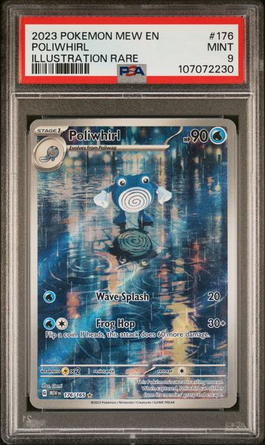 2023 Pokemon Mew En-151 Poliwhirl #176 (Illustration Rare) Mint 9 front