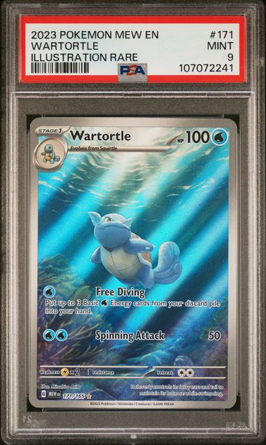 2023 Pokemon Mew En-151 Wartortle #171 (Illustration Rare) Mint 9 front
