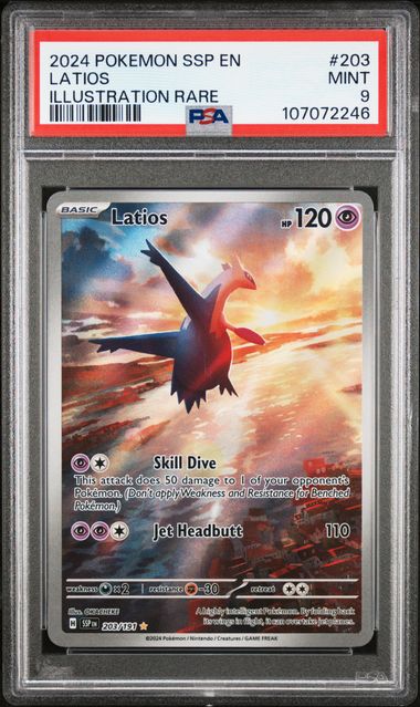 2024 Pokemon Ssp En-Surging Sparks Latios #203 (Illustration Rare) Mint 9 front