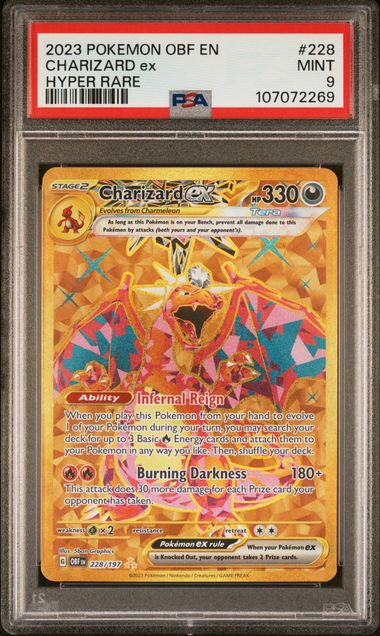 2023 Pokemon Obf En-Obsidian Flames Charizard Ex #228 (Hyper Rare) Mint 9 front