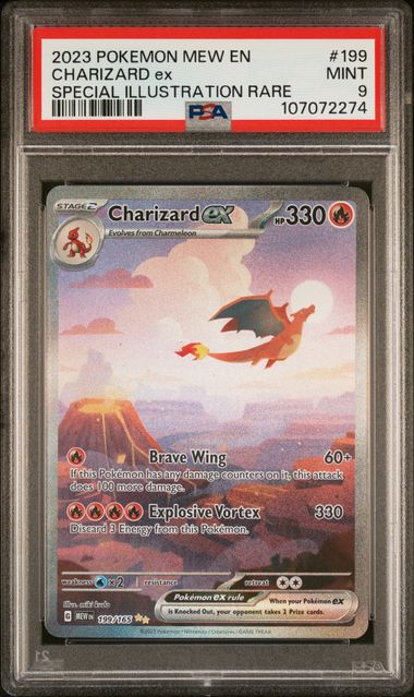 2023 Pokemon Mew En-151 Charizard Ex #199 (Special Illustration Rare) Mint 9 front