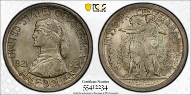 1921 50C Missouri MS64