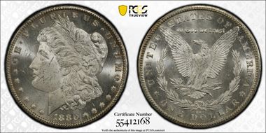 1880-CC $1 8/Low 7 MS64