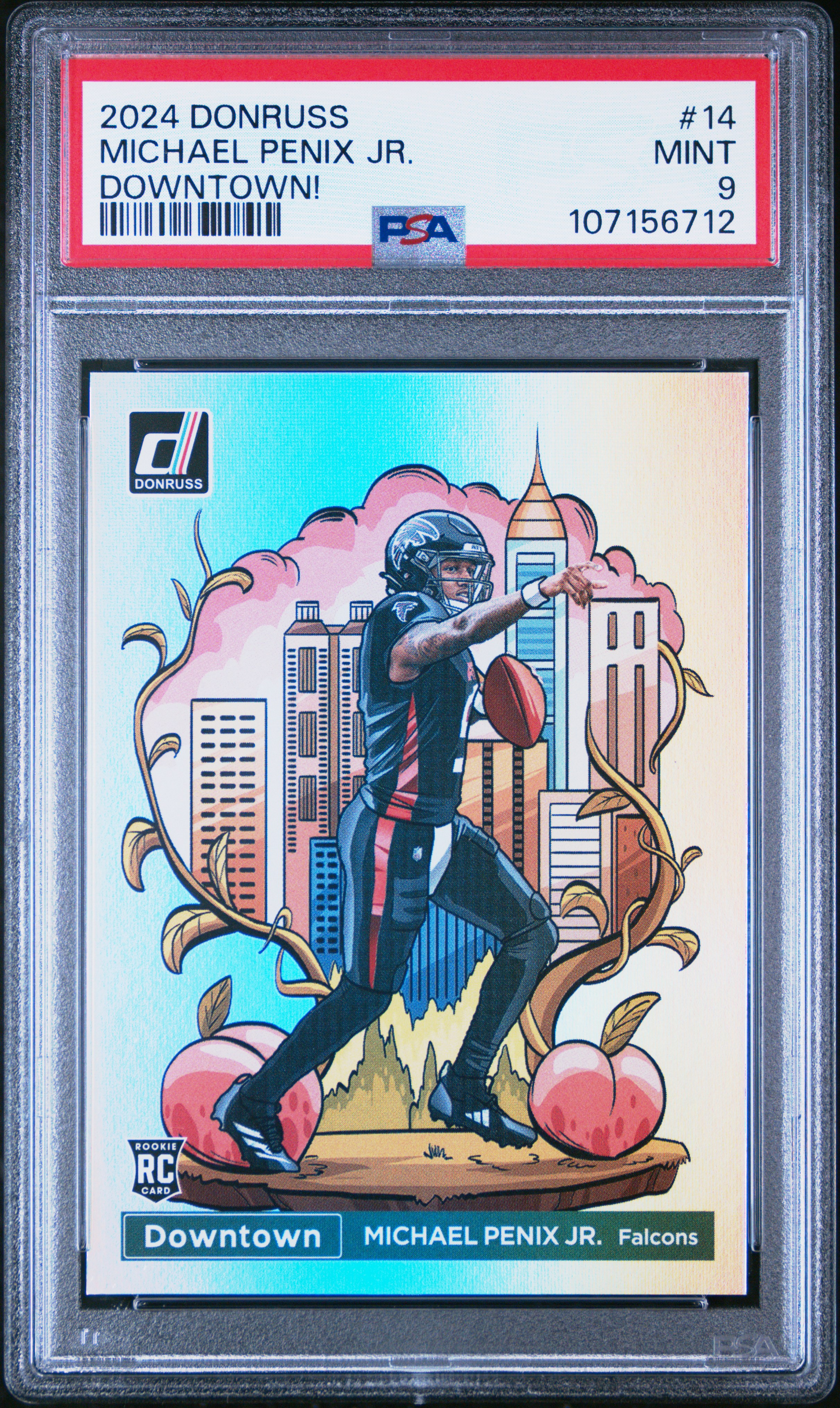 2024 Panini Donruss Downtown! Michael Penix Jr. #14 Mint 9 front