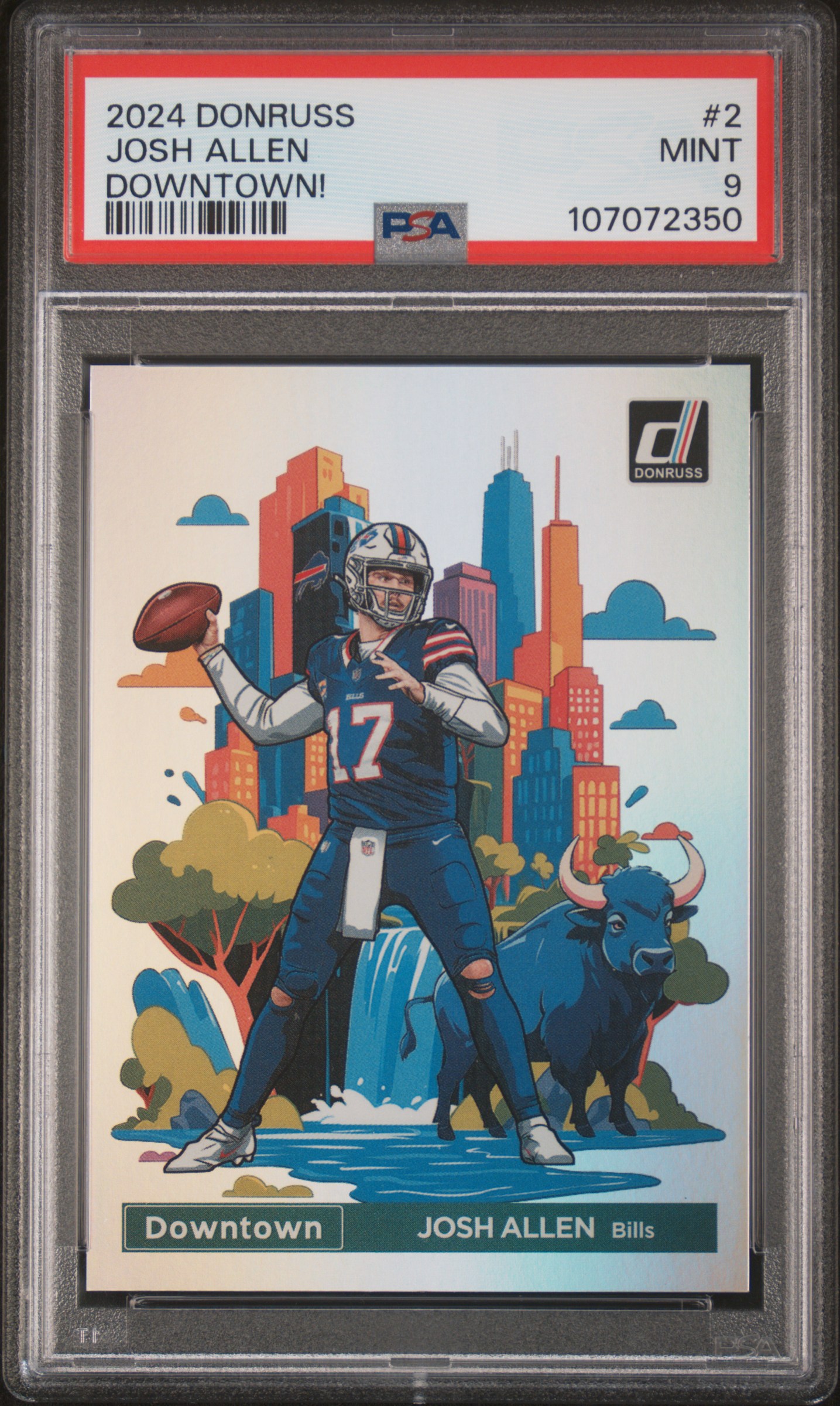 2024 Panini Donruss Downtown! Josh Allen #2 Mint 9 front