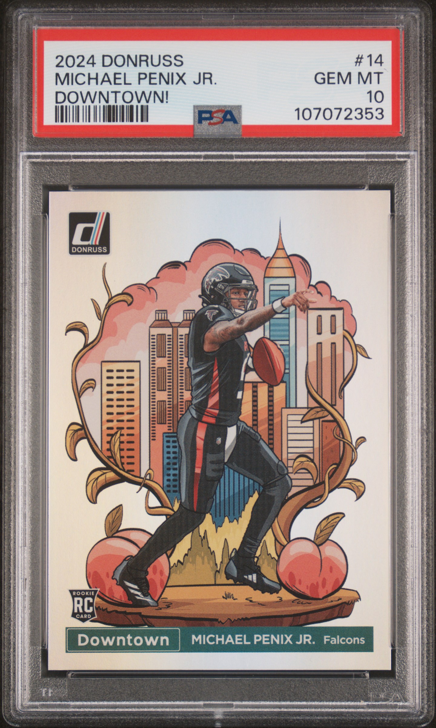 2024 Panini Donruss Downtown! Michael Penix Jr. #14 Gem Mt 10 front