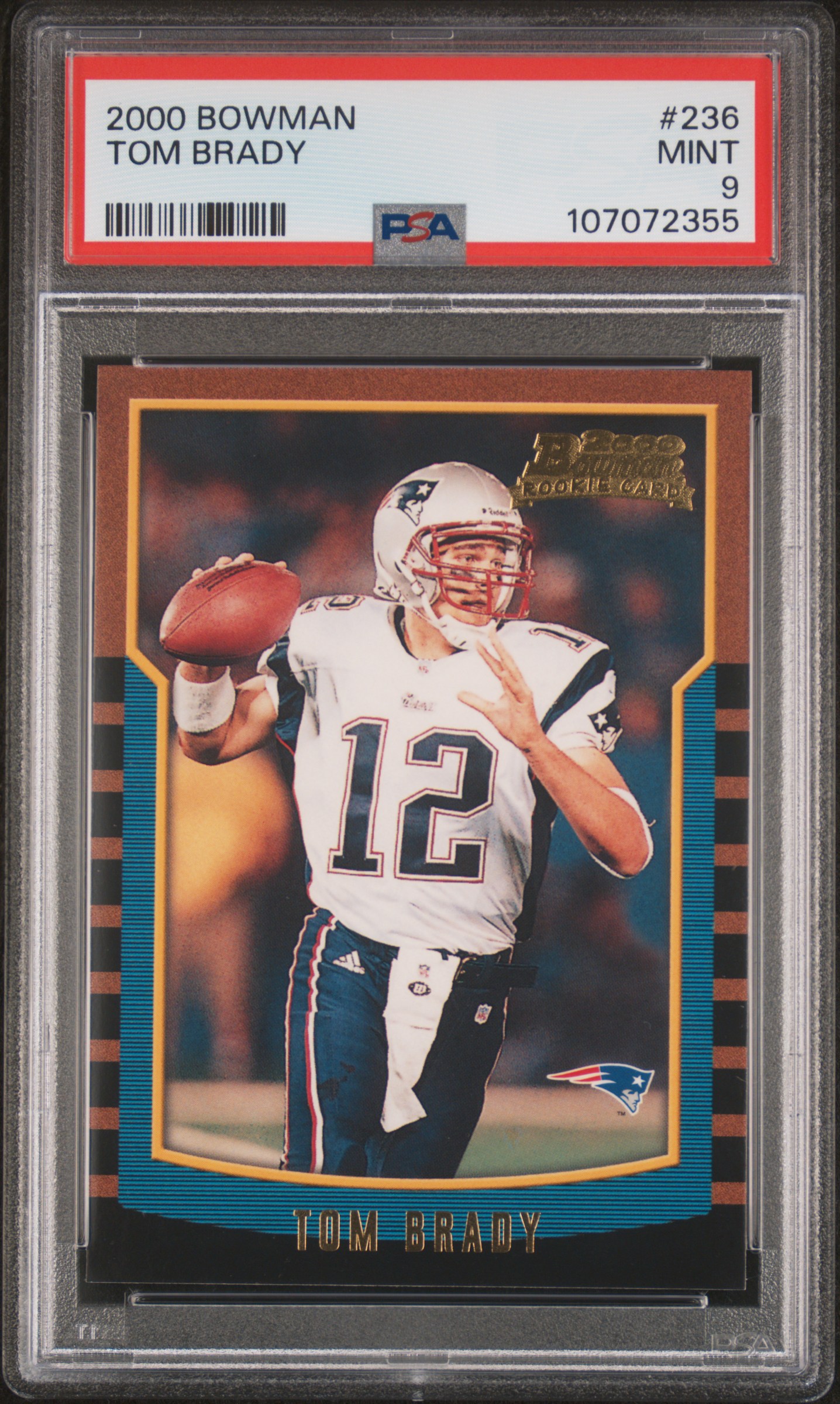 2000 Bowman Tom Brady #236 Mint 9 front