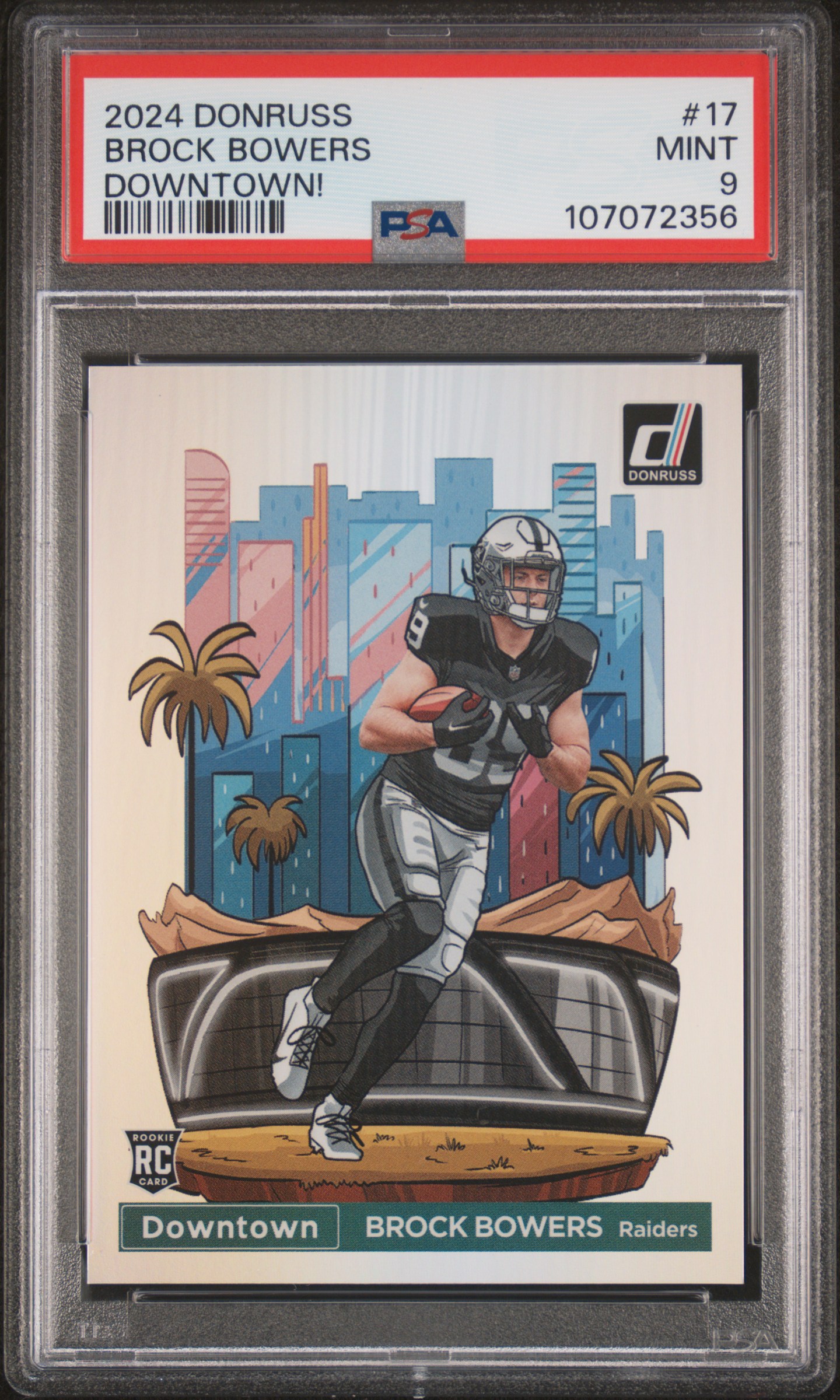 2024 Panini Donruss Downtown! Brock Bowers #17 Mint 9 front
