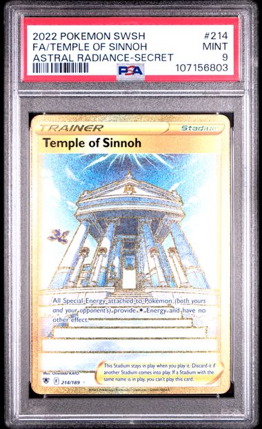 2022 Pokemon Sword & Shield Astral Radiance Fa/Temple Of Sinnoh #214 (Astral Radiance-Secret) Mint 9 front